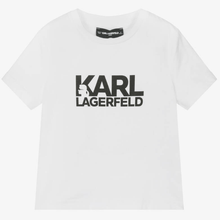 Load image into Gallery viewer, KARL LAGERFELD Boys White Cotton T-Shirt