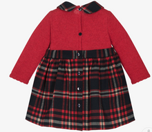 Load image into Gallery viewer, PATACHOU Baby Girls Red Knit Tartan Dress