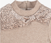 Load image into Gallery viewer, PATACHOU Girls Beige & Gold Sequin Velour Dress