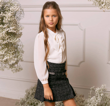 Load image into Gallery viewer, PATACHOU Girls Black Tweed Skirt