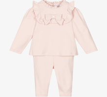 Load image into Gallery viewer, PATACHOU Girls Pink Cotton Jersey Trouser Set