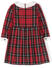 Load image into Gallery viewer, PATACHOU tartan-check double-breasted dress