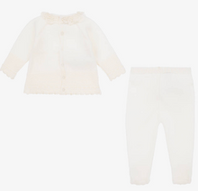 Load image into Gallery viewer, PAZ RODRIGUEZ Ivory Merino Wool Knitted 2 Piece Babygrow
