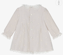 Load image into Gallery viewer, PAZ RODRIGUEZ Baby Girls Beige Cotton Dots Dress