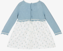 Load image into Gallery viewer, PAZ RODRIGUEZ Baby Girls Blue Merino Wool Bunny Dress