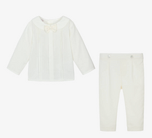 Load image into Gallery viewer, PAZ RODRIGUEZ Boys Ivory Cotton Trouser Set