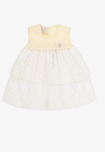 Load image into Gallery viewer, PAZ RODRIGUEZ Baby Girls White & Yellow Cotton Dress Set