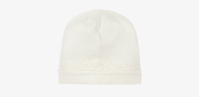 Load image into Gallery viewer, PAZ RODRIGUEZ Ivory Knitted Merino Wool Baby Hat