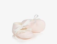 Load image into Gallery viewer, PAZ RODRIGUEZ Baby Girls Pale Pink Pre-Walker Shoes with Lace Trim