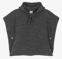 Load image into Gallery viewer, PAZ RODRIGUEZ Girls Grey Wool Knit Poncho