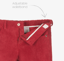 Load image into Gallery viewer, PAZ RODRGUEZ Red Corded Shorts