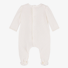 Load image into Gallery viewer, PAZ RODRIGUEZ Girls Ivory Cotton Velour Babygrow