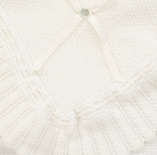 Load image into Gallery viewer, PAZ RODRIGUEZ Ivory Wool Knit Baby Shawl (106cm)