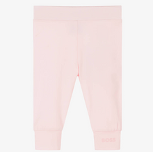 Load image into Gallery viewer, HUGO BOSS Girls Pink Organic Cotton Leggings