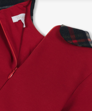 Load image into Gallery viewer, PATACHOU Girls Red Cotton Jersey & Tartan Dress