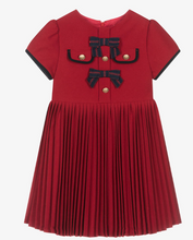 Load image into Gallery viewer, PATACHOU Girls Red Pleated Twill Dress