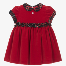 Load image into Gallery viewer, PATACHOU Girls Red Velvet Dress