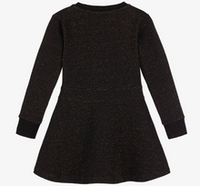 Load image into Gallery viewer, MICHAEL KORS Girls Black Cotton Jersey Skater Dress