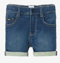 Load image into Gallery viewer, BOSS Boys Dark Blue Stretch Denim Shorts