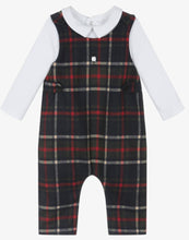 Load image into Gallery viewer, PATACHOU Baby Boys Navy Blue Tartan Romper