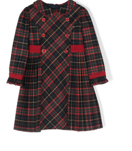 Load image into Gallery viewer, PATACHOU tartan-plaid double-breasted dress