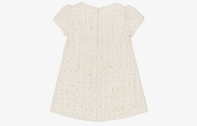 Load image into Gallery viewer, PATACHOU Girls Ivory Tweed Dress with Bow & Sequins