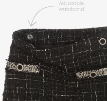 Load image into Gallery viewer, PATACHOU Girls Black Tweed Skirt