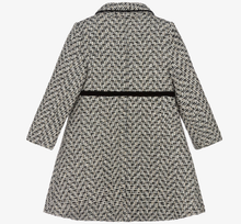 Load image into Gallery viewer, PATACHOU Girls Black & Ivory Tweed Coat