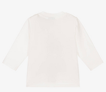 Load image into Gallery viewer, HUGO BOSS Girls Ivory Cotton Ginkgo Leaf Top