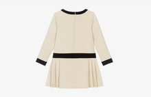 Load image into Gallery viewer, PATACHOU Girls Pale Beige & Black Pleated Dress