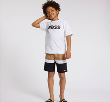 Load image into Gallery viewer, HUGO BOSS Boys Black Sliders