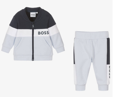 Load image into Gallery viewer, HUGO BOSS Baby Boys Blue Cotton Logo Tracksuit