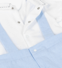 Load image into Gallery viewer, PATACHOU Baby Boys Blue & White Cotton Shortie