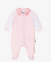 Load image into Gallery viewer, HUGO BOSS Girls Pink Cotton Jersey Babygrow