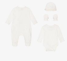 Load image into Gallery viewer, HUGO BOSS Ivory Cotton Monogram Babysuit Set