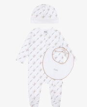 Load image into Gallery viewer, HUGO BOSS White Cotton Red Panda Babysuit Gift Set