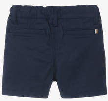 Load image into Gallery viewer, HUGO BOSS Boys Navy Blue Cotton Chino Shorts