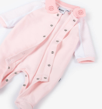 Load image into Gallery viewer, HUGO BOSS Girls Pink Cotton Jersey Babygrow