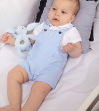 Load image into Gallery viewer, PATACHOU Baby Boys Blue & White Cotton Shortie