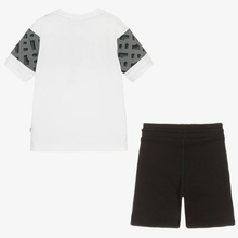 Load image into Gallery viewer, HUGO BOSS Boys Black Cotton Monogram Shorts Set
