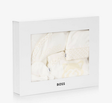 Load image into Gallery viewer, HUGO BOSS Ivory Cotton Monogram Babysuit Set