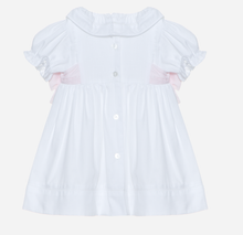 Load image into Gallery viewer, PATACHOU White dress in cotton satin with White bows