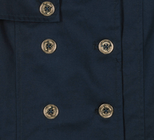 Load image into Gallery viewer, MICHAEL KORS Girls Blue Cotton Trench Coat