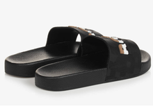 Load image into Gallery viewer, HUGO BOSS Boys Black Sliders