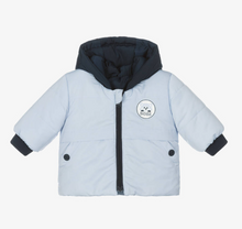 Load image into Gallery viewer, HUGO BOSS Baby Boys Blue Reversible Puffer Coat