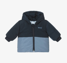 Load image into Gallery viewer, HUGO BOSS Baby Boys Blue Reversible Puffer Coat