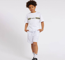 Load image into Gallery viewer, HUGO BOSS Boys White Football Shorts