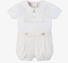 Load image into Gallery viewer, PAZ RODRIGUEZ Ivory Cotton Buster Suit