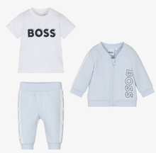 Load image into Gallery viewer, HUGO BOSS Baby Boys Light Blue Tracksuit Set
