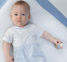 Load image into Gallery viewer, PATACHOU Boys Blue Cotton Striped Shortie